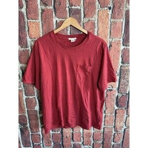 Carbon2Cobalt Mens Red Short Sleeve Pocket T-shirt Size Large